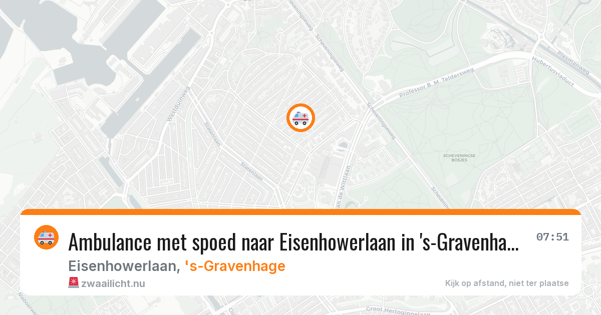 Ambulance met spoed naar Eisenhowerlaan in 's-Gravenhage — 24 mrt 2026
