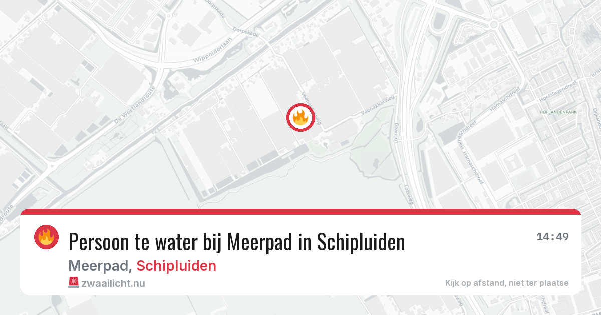 Persoon te water bij Meerpad in Schipluiden — 17 jul 2026
