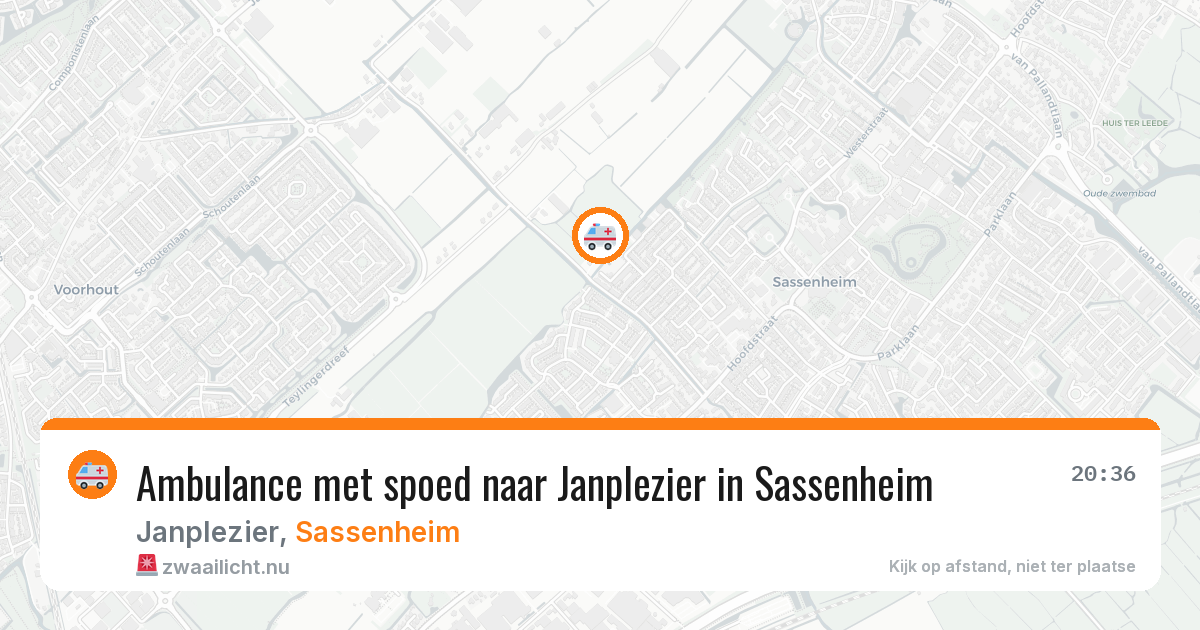 Ambulance met spoed naar Janplezier in Sassenheim — 24 jan 2026