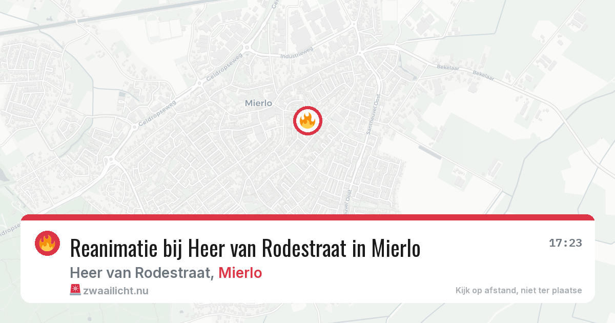 Reanimatie bij Heer van Rodestraat in Mierlo — 31 mei 2026