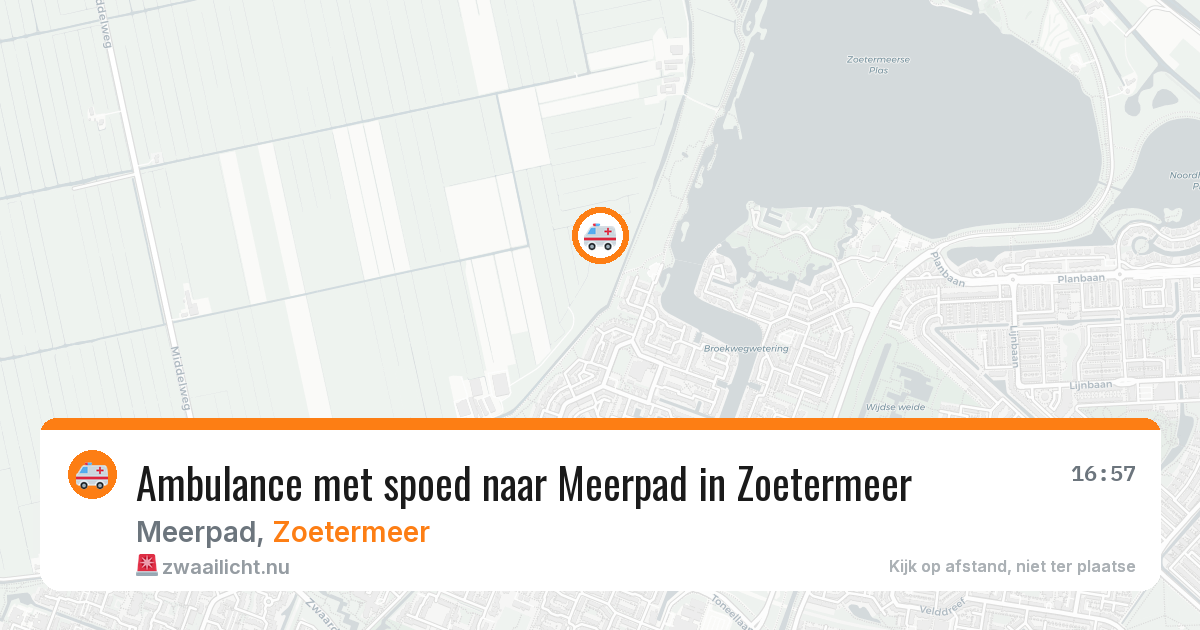Ambulance met spoed naar Meerpad in Zoetermeer — 12 jul 2026
