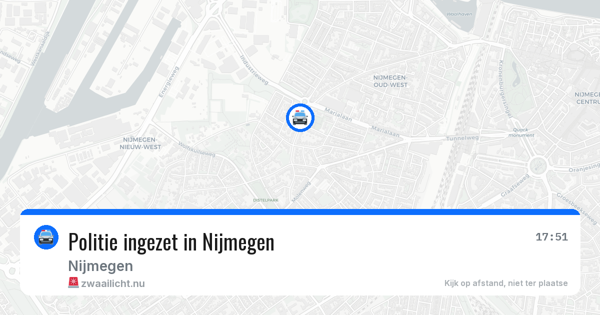 Politie ingezet in Nijmegen — 10 jul 2026 | 🚨 Zwaailicht.nu