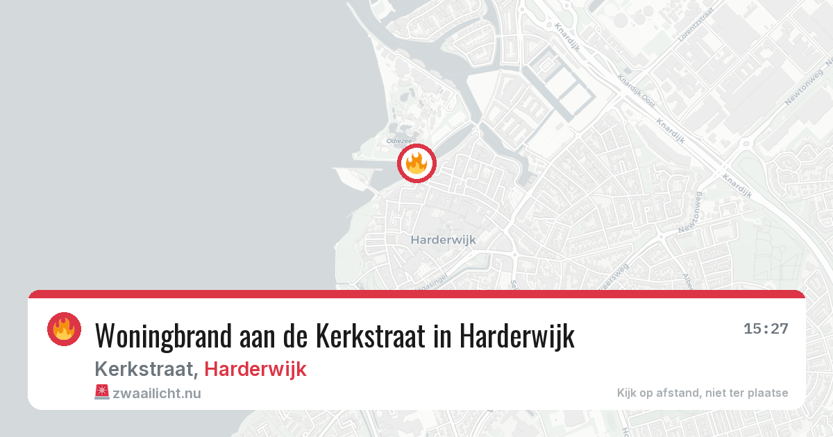 Woningbrand aan de Kerkstraat in Harderwijk — 12 jul 2026