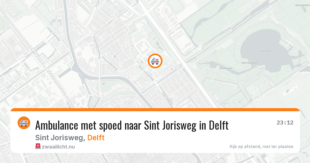 Ambulance met spoed naar Sint Jorisweg in Delft — 17 mrt 2026
