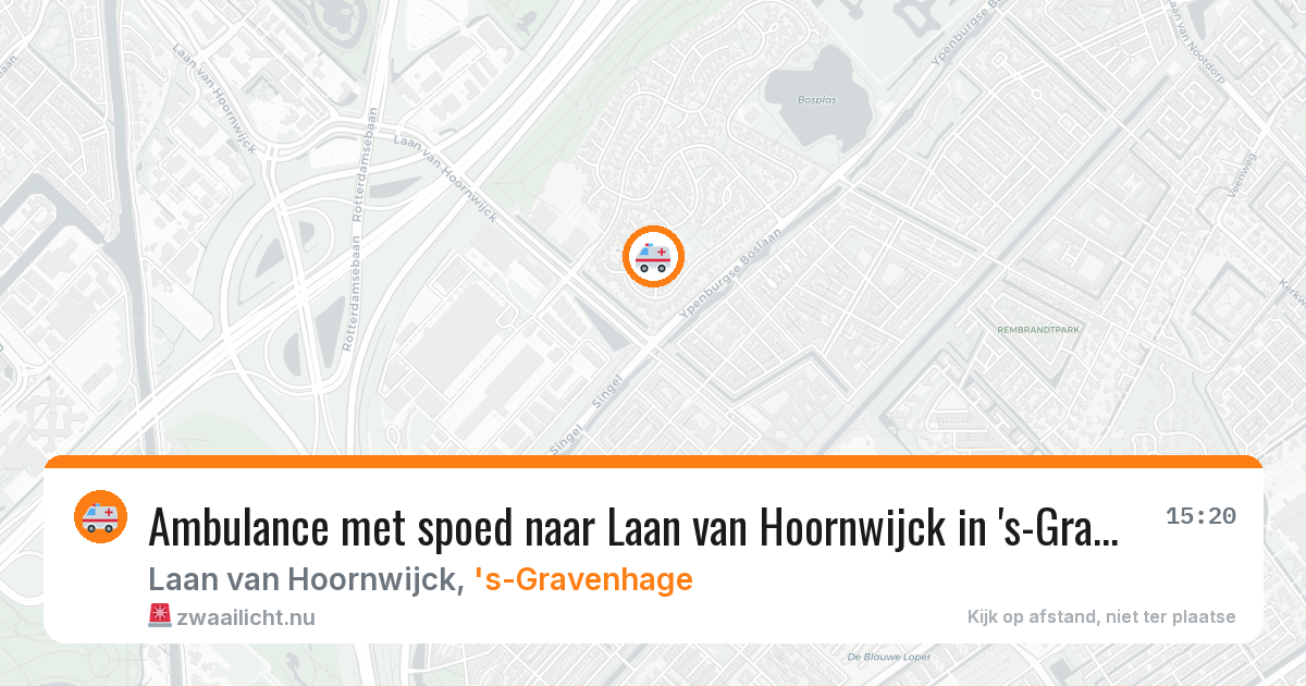 Ambulance met spoed naar Laan van Hoornwijck in 's-Gravenhage — 29 apr 2026