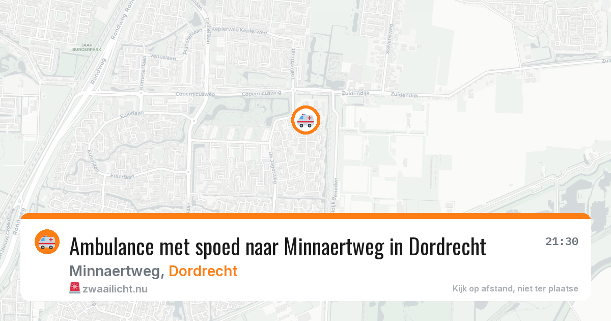 Ambulance met spoed naar Minnaertweg in Dordrecht — 11 jul 2026