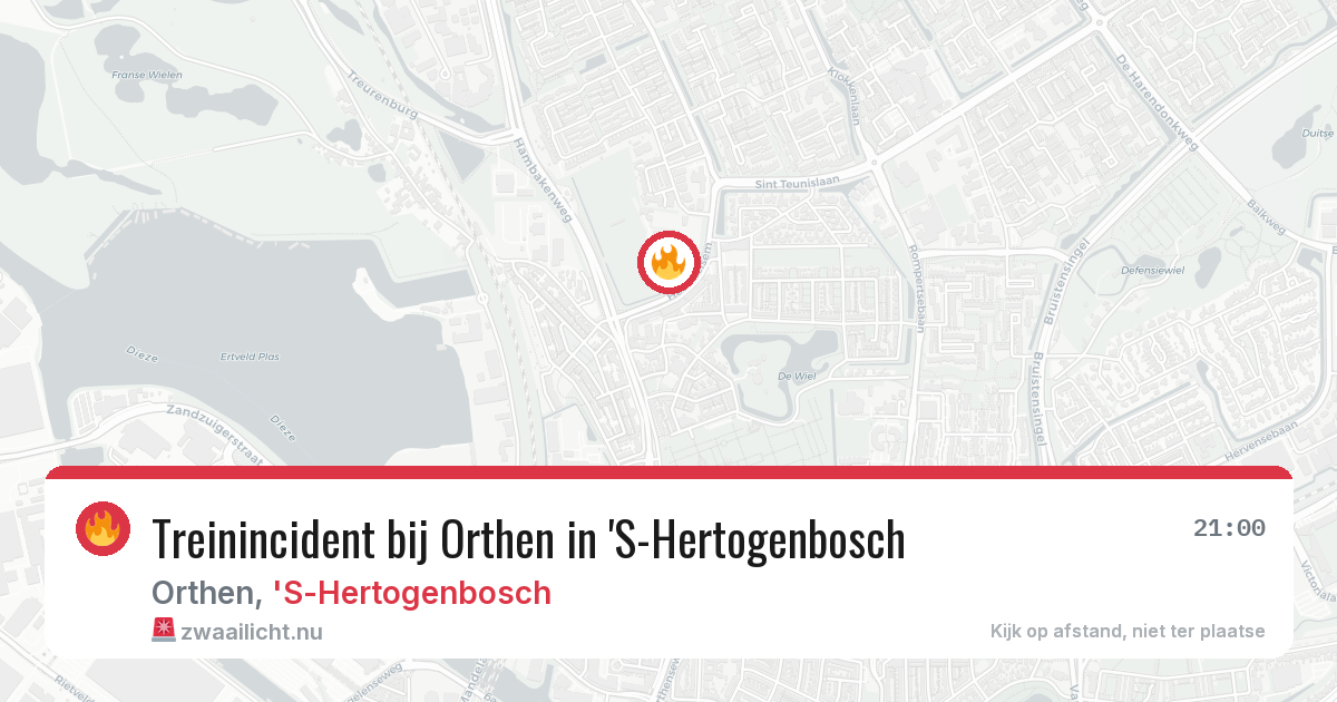 Treinincident bij Orthen in 'S-Hertogenbosch — 12 mei 2026