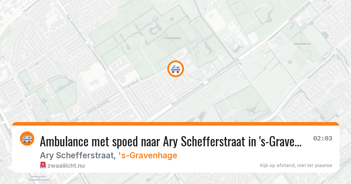 Ambulance met spoed naar Ary Schefferstraat in 's-Gravenhage — 19 mei 2026