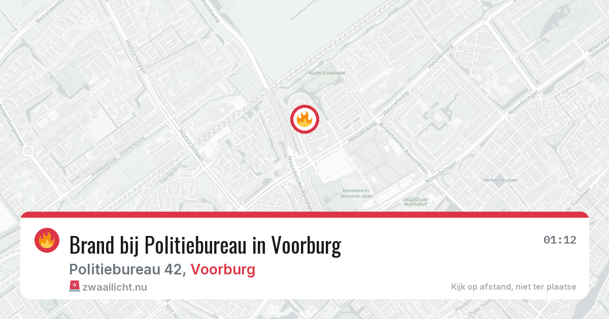 Brand bij Politiebureau in Voorburg — 29 mrt 2026