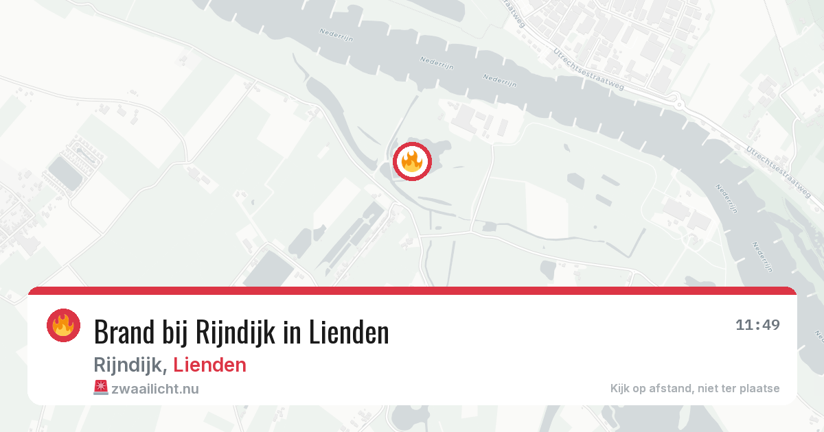 Brand bij Rijndijk in Lienden — 22 jul 2026
