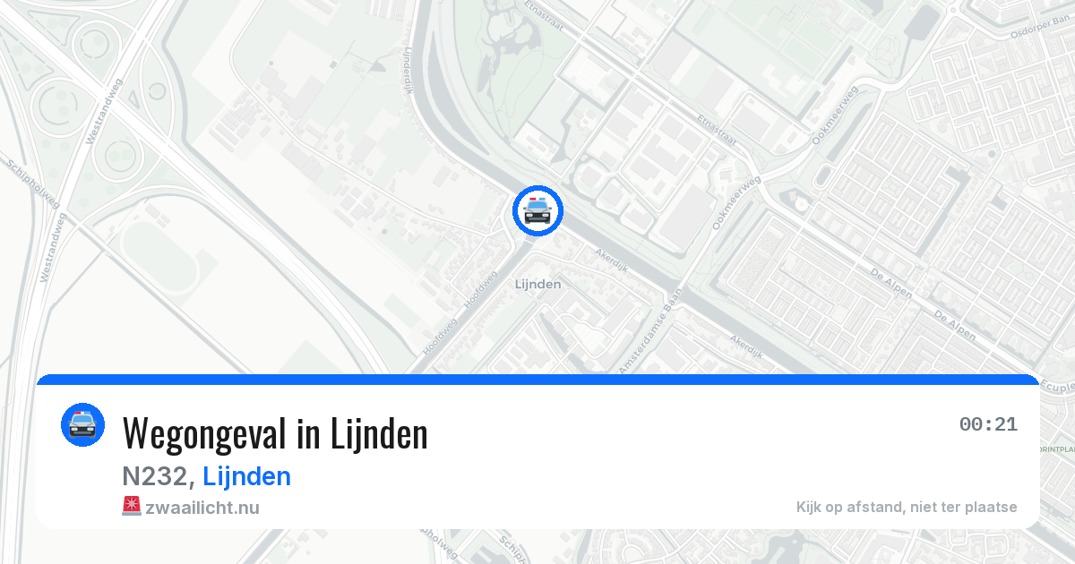 Wegongeval in Lijnden — 17 jul 2026