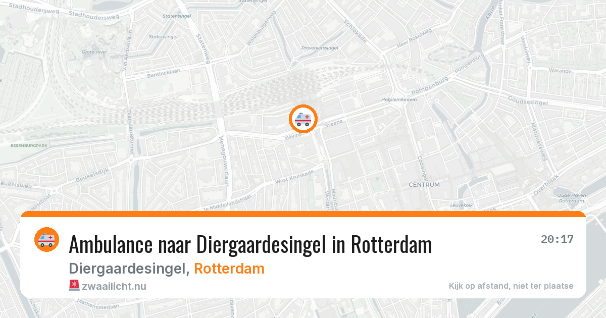 Ambulance naar Diergaardesingel in Rotterdam — 8 jun 2026