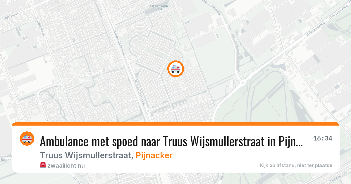 Ambulance met spoed naar Truus Wijsmullerstraat in Pijnacker — 14 mei 2026
