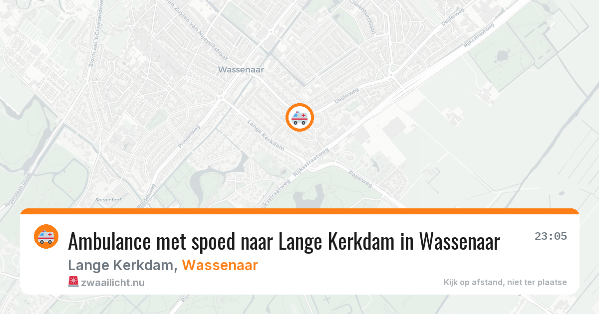 Ambulance met spoed naar Lange Kerkdam in Wassenaar — 20 jul 2026