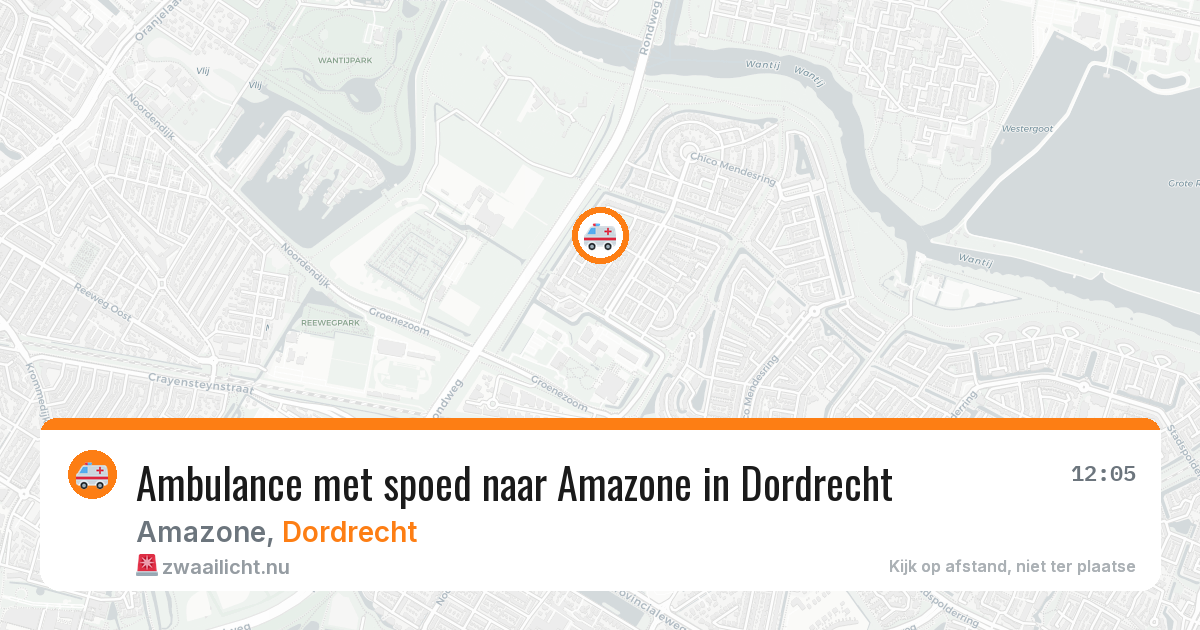 Ambulance met spoed naar Amazone in Dordrecht — 16 mrt 2026