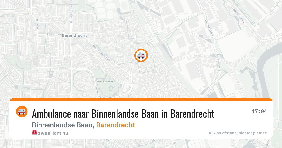 Ambulance naar Binnenlandse Baan in Barendrecht — 19 jul 2026