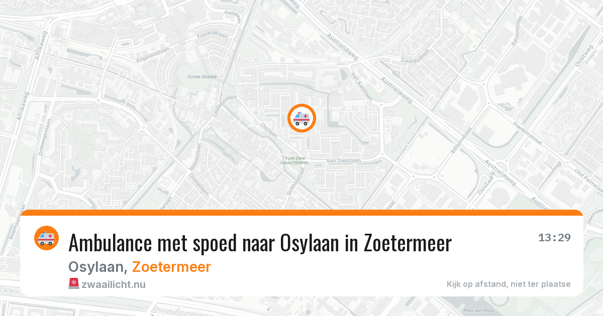 Ambulance met spoed naar Osylaan in Zoetermeer — 20 mrt 2026