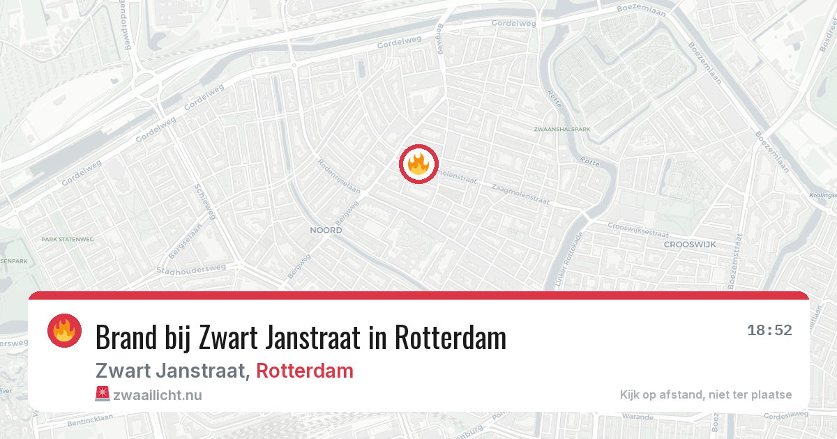 Brand bij Zwart Janstraat in Rotterdam — 28 mei 2026