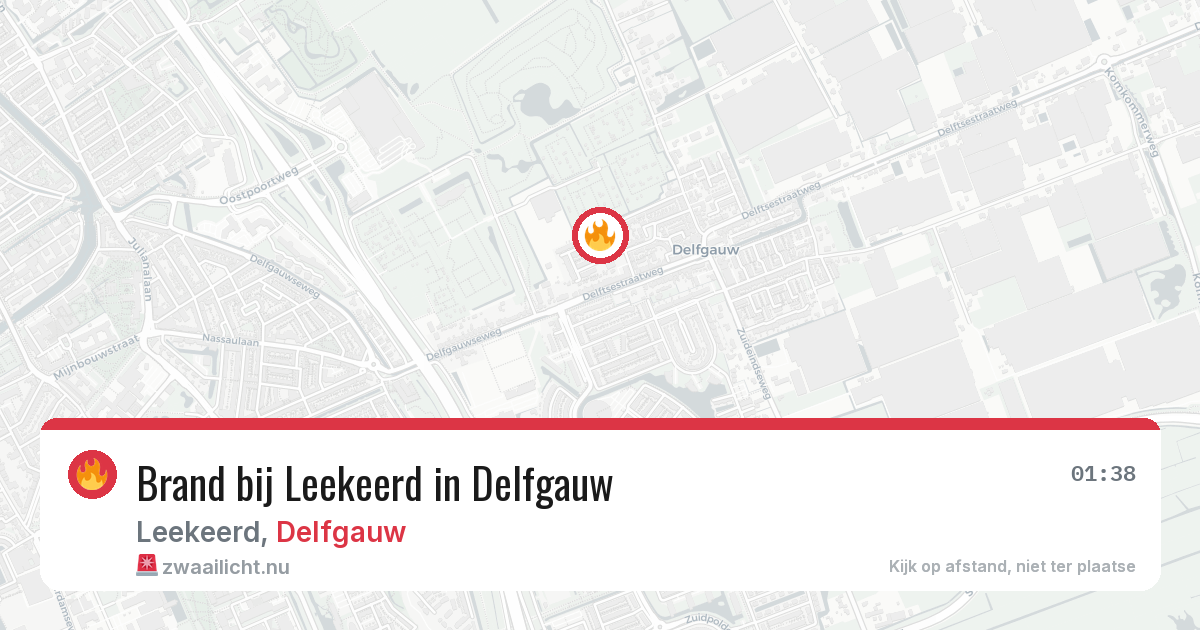 Brand bij Leekeerd in Delfgauw — 19 jul 2026
