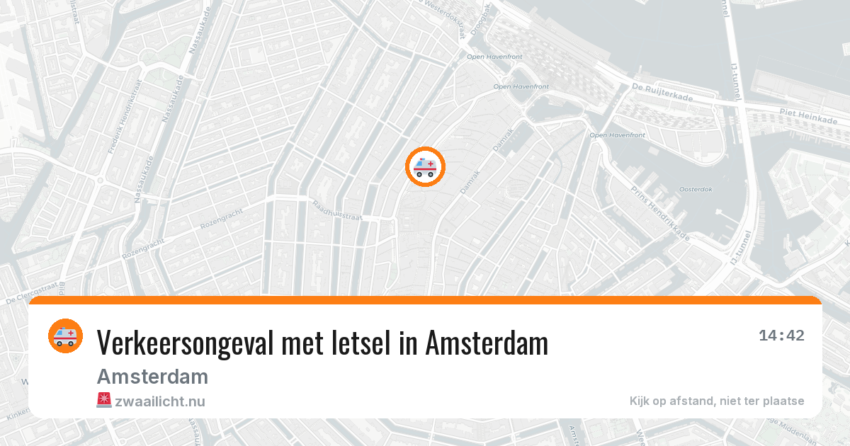 Verkeersongeval met letsel in Amsterdam — 20 apr 2026