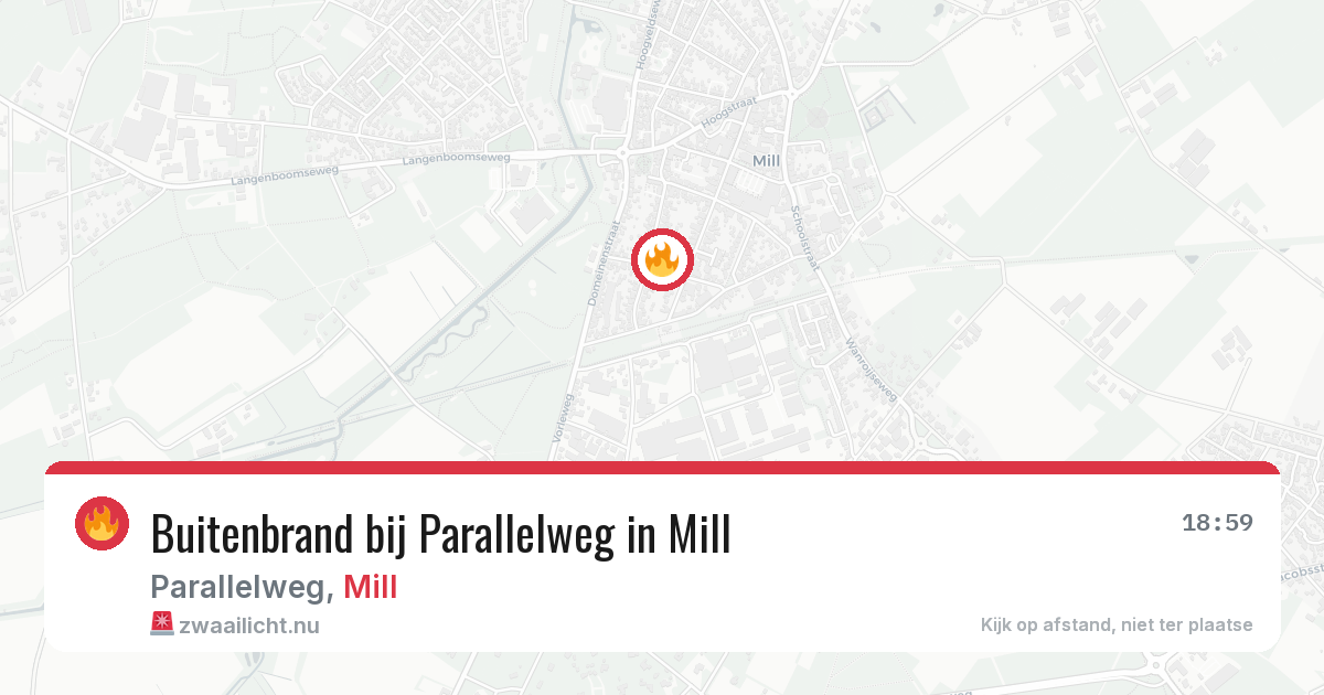 Buitenbrand bij Parallelweg in Mill — 4 mei 2026