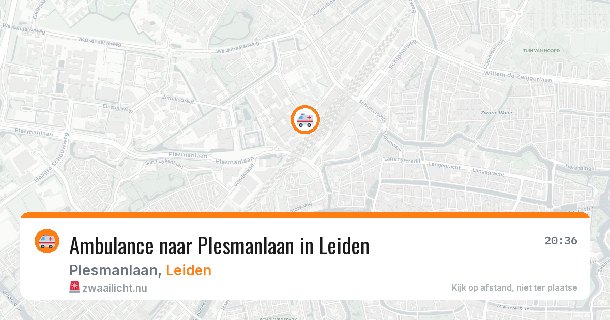Ambulance naar Plesmanlaan in Leiden — 22 jul 2026