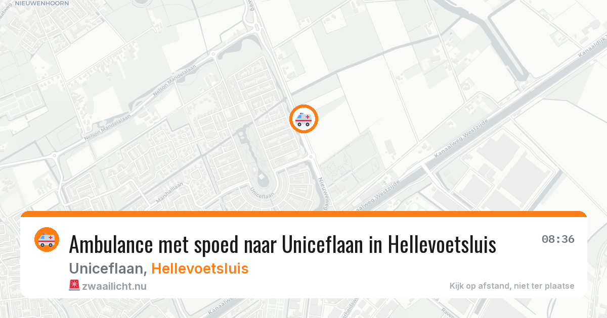 Ambulance met spoed naar Uniceflaan in Hellevoetsluis — 22 mrt 2026