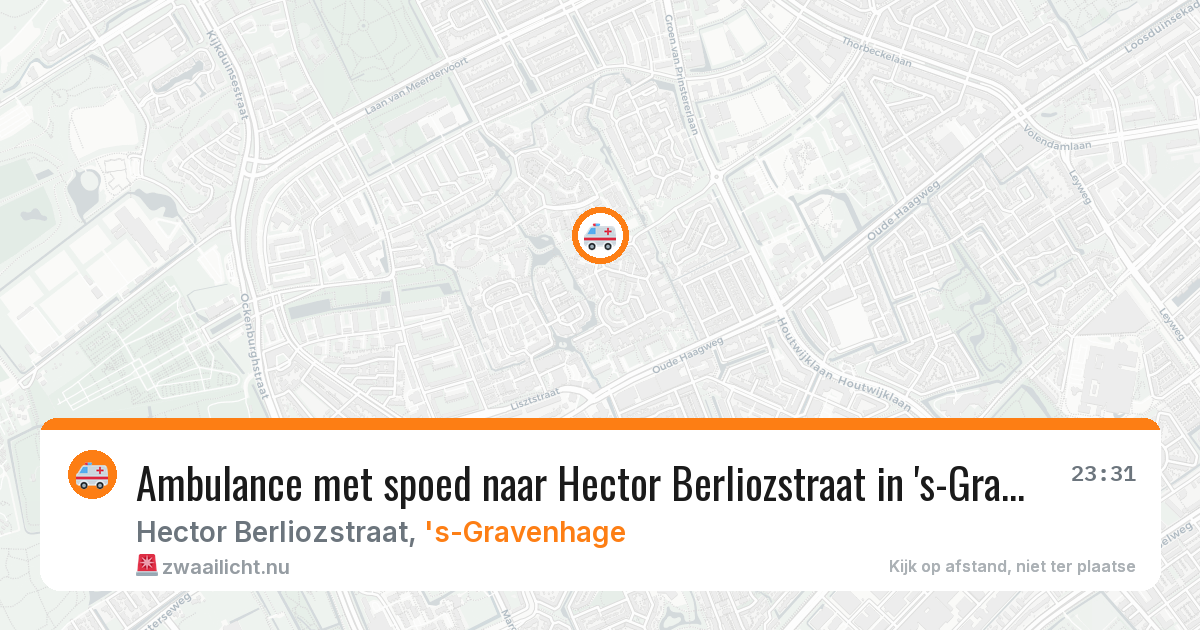 Ambulance met spoed naar Hector Berliozstraat in 's-Gravenhage — 27 jan 2026