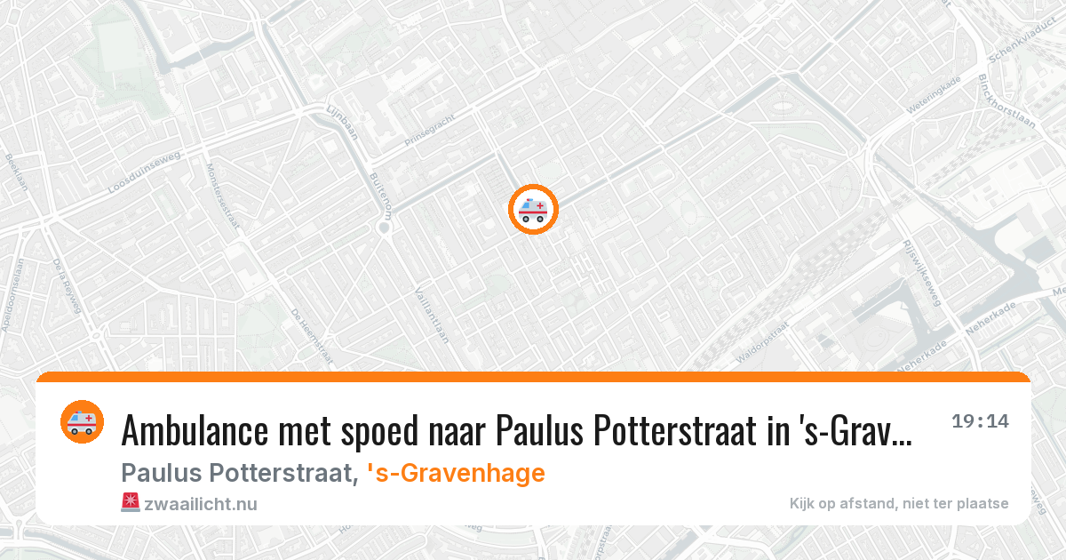 Ambulance met spoed naar Paulus Potterstraat in 's-Gravenhage — 12 mei 2026