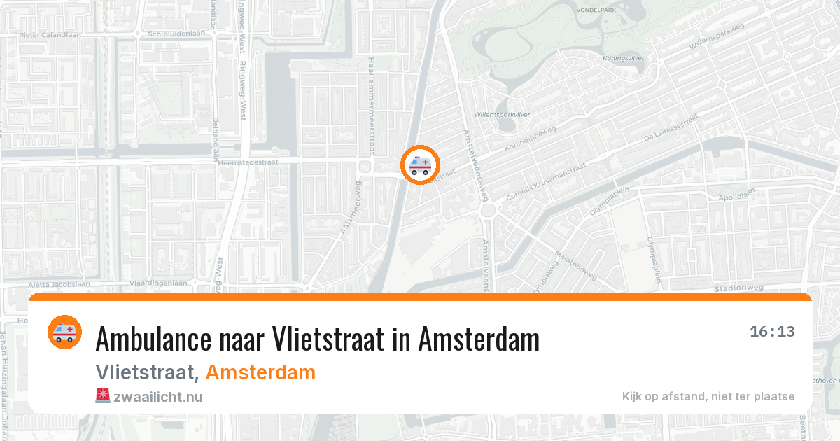 Ambulance naar Vlietstraat in Amsterdam — 23 mei 2026