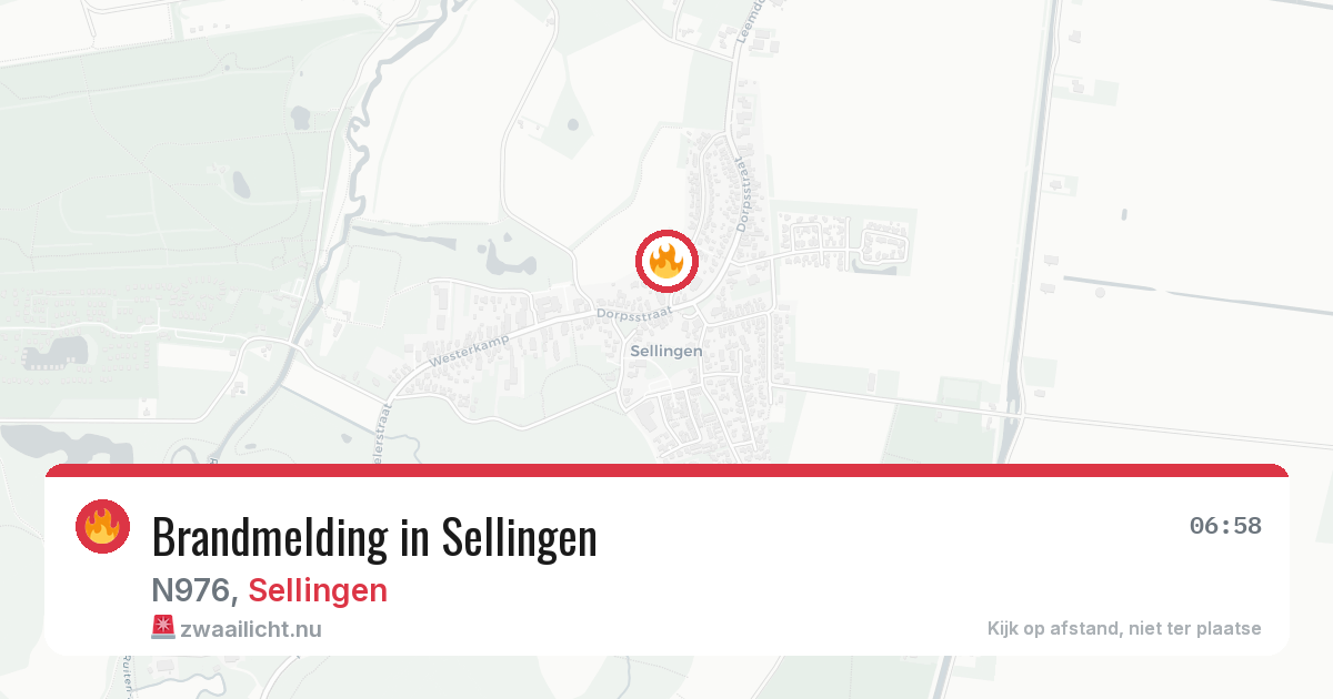 Brandmelding in Sellingen — 11 apr 2026