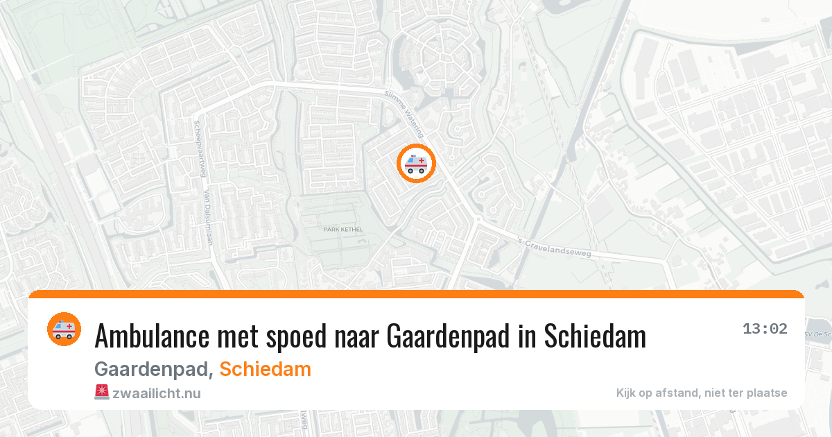 Ambulance met spoed naar Gaardenpad in Schiedam — 18 jul 2026
