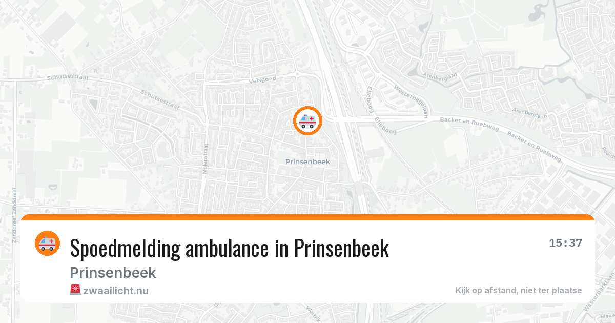 Spoedmelding ambulance in Prinsenbeek — 21 jul 2026