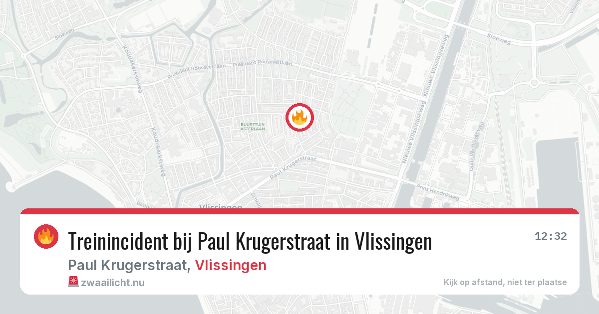 Treinincident bij Paul Krugerstraat in Vlissingen — 22 apr 2026