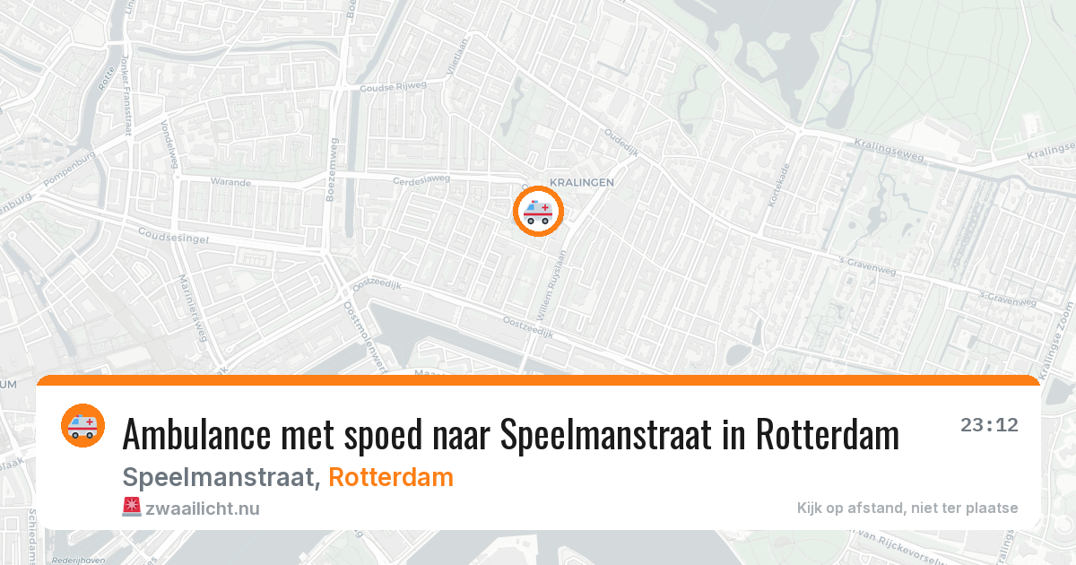 Ambulance met spoed naar Speelmanstraat in Rotterdam — 14 jul 2026
