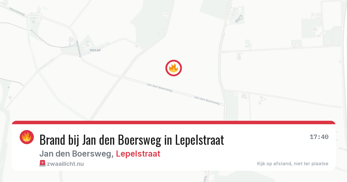 Brand bij Jan den Boersweg in Lepelstraat — 24 jul 2026