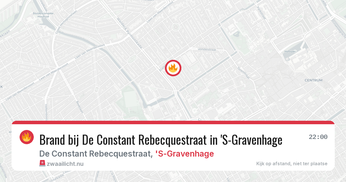 Brand bij De Constant Rebecquestraat in 'S-Gravenhage — 9 mei 2026