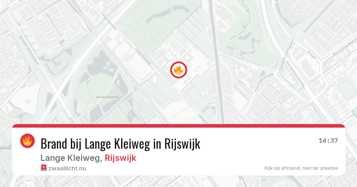 Brand bij Lange Kleiweg in Rijswijk — 9 apr 2026