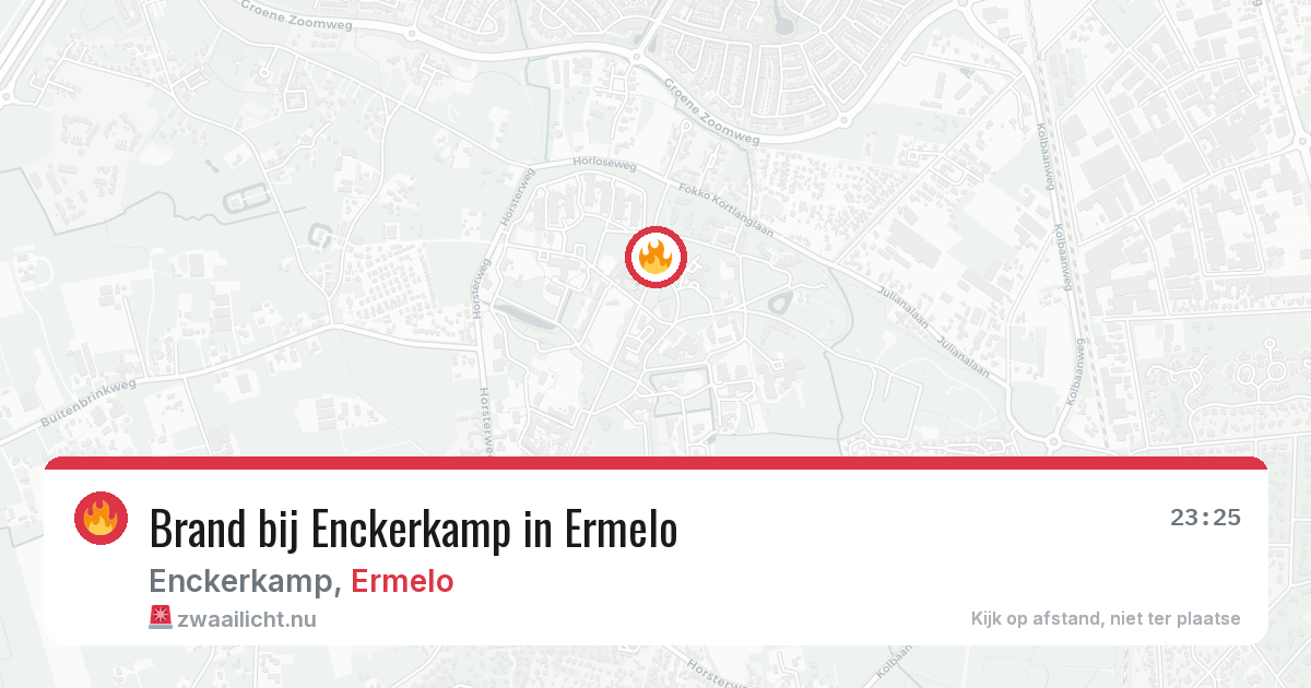 Brand bij Enckerkamp in Ermelo — 25 apr 2026