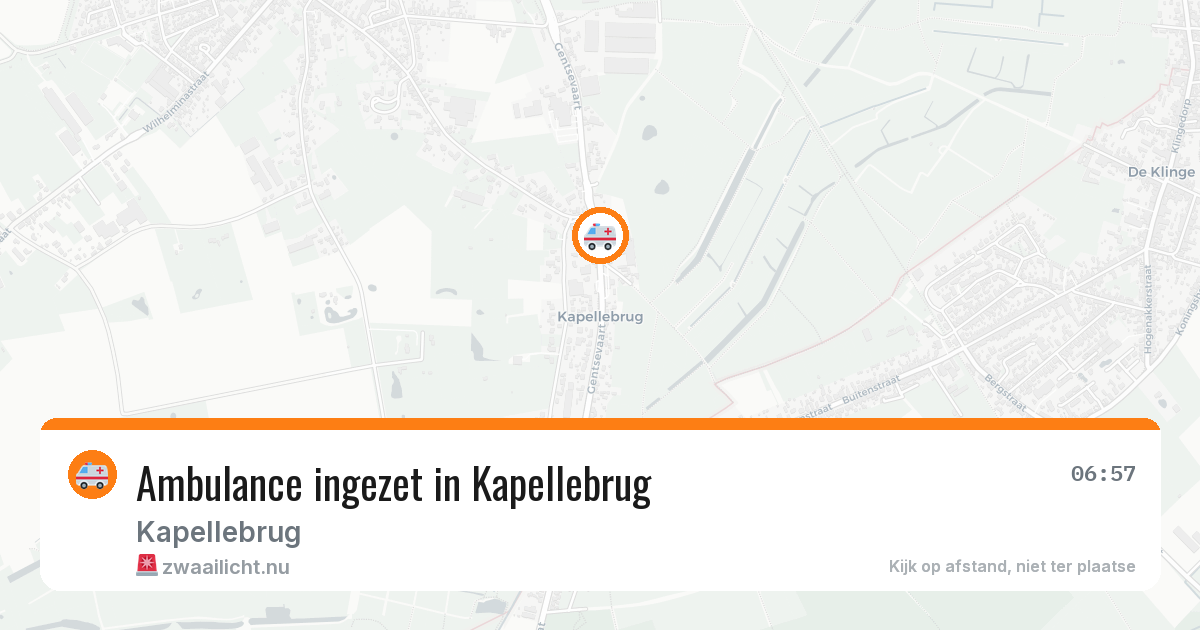 Ambulance ingezet in Kapellebrug — 13 jul 2026