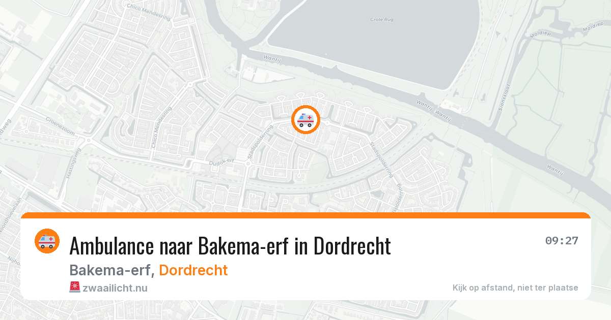 Ambulance naar Bakema-erf in Dordrecht — 15 jul 2026