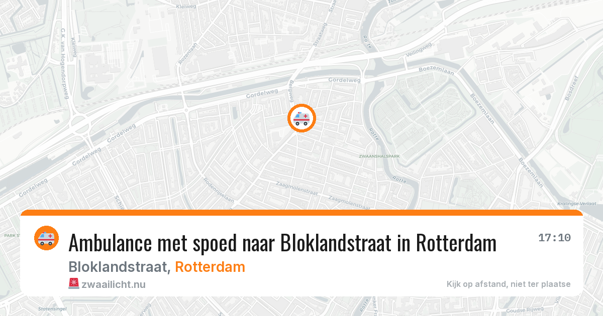 Ambulance met spoed naar Bloklandstraat in Rotterdam — 11 jul 2026