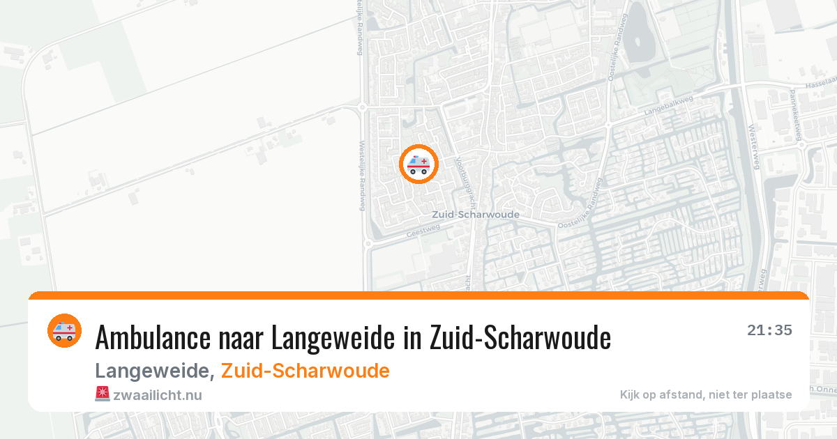 Ambulance naar Langeweide in Zuid-Scharwoude — 15 jul 2026