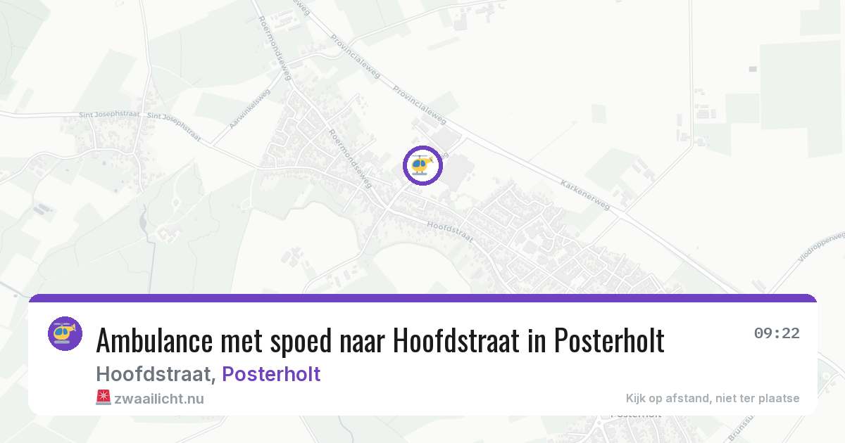 Ambulance met spoed naar Hoofdstraat in Posterholt — 1 jul 2026