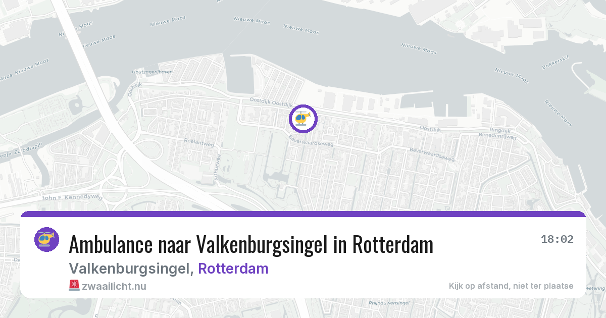 Ambulance naar Valkenburgsingel in Rotterdam — 20 jul 2026