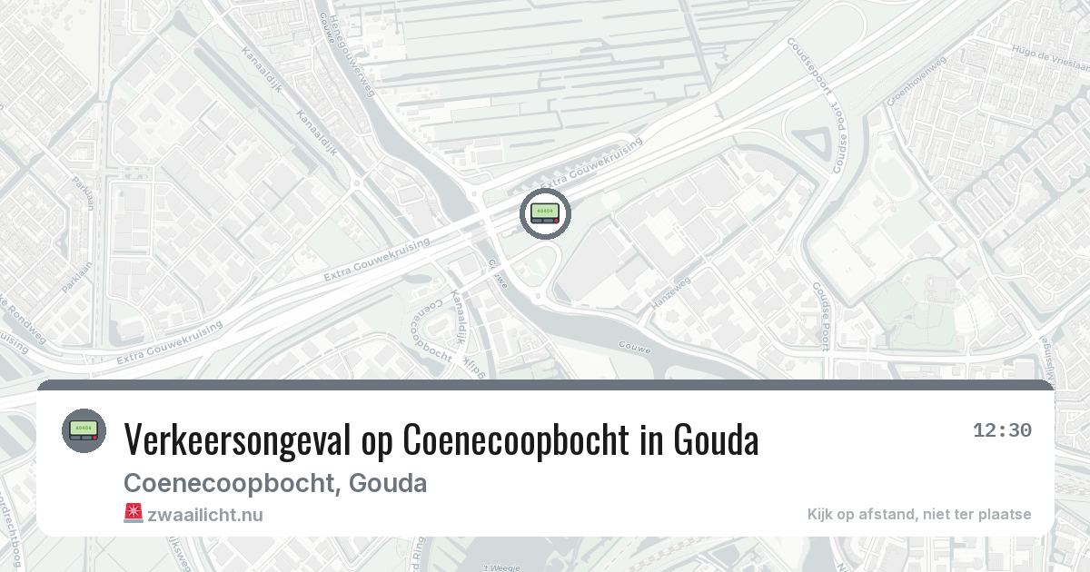 Verkeersongeval op Coenecoopbocht in Gouda — 18 feb 2026