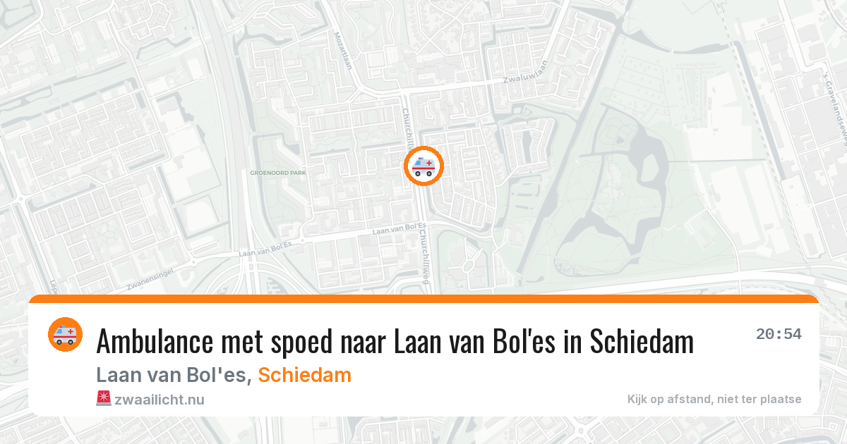 Ambulance met spoed naar Laan van Bol'es in Schiedam — 11 jul 2026