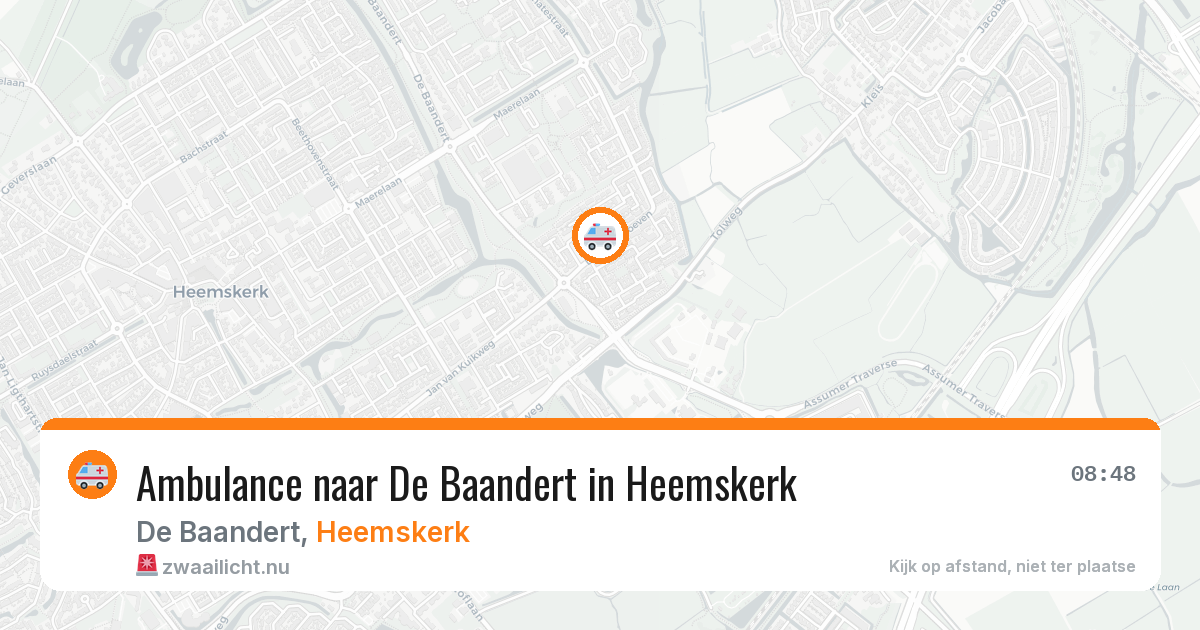 Ambulance naar De Baandert in Heemskerk — 13 jul 2026