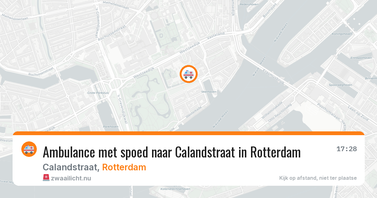 Ambulance met spoed naar Calandstraat in Rotterdam — 28 mrt 2026