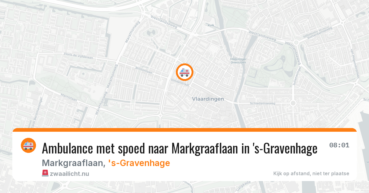 Ambulance met spoed naar Markgraaflaan in 's-Gravenhage — 13 feb 2026